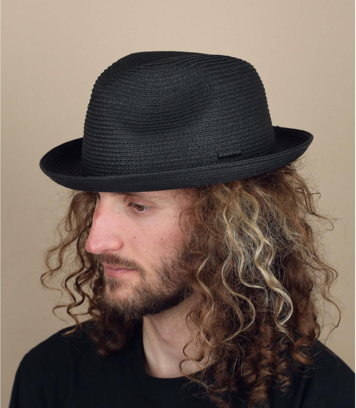 Pork Pie Stetson schwarz Player black toyo